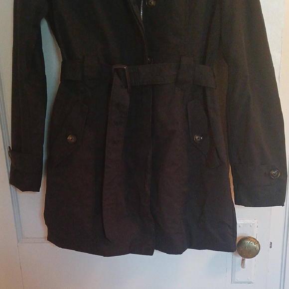 a new day Women's Navy Blue Belted Trench Coat - Picture 2 of 11